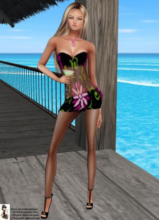 Tropicalqueen: -TQ-floral sparkle mini